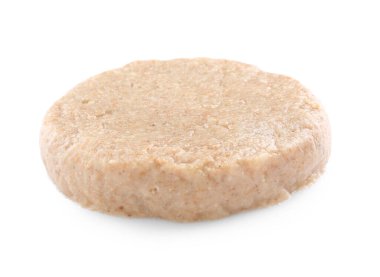 Pişmemiş fasulye pirzolası beyaza izole edilmiş. Vejetaryen ürünü.