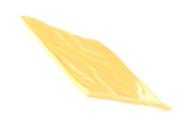 Beyaz üzerinde izole Burger için peynir dilim