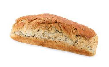 Taze pişmiş ekşi ekmek beyaza izole edilmiş.