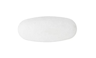 Beyaza izole edilmiş bir vitamin hapı. Sağlık takviyesi