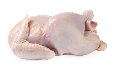 Beyaz tenli taze çiğ bir tavuk.