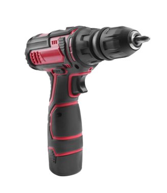 Modern kablosuz elektrikli tornavida beyaza izole edildi