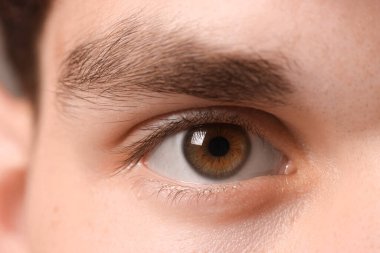 Man with beautiful eyes, closeup. Vision concept