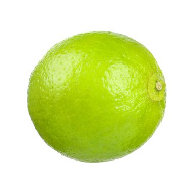 Taze yeşil kireç beyaza izole edilmiş.