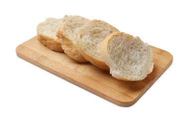 Taze baget parçaları beyazda izole edilmiş.