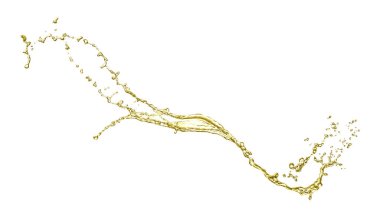 Beyaza izole edilmiş pişirme yağı damlası