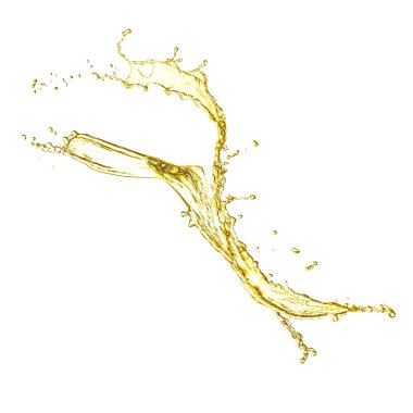 Beyaza izole edilmiş pişirme yağı damlaları