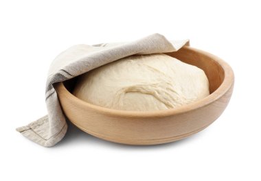 Beyaz kasede çiğ hamur.