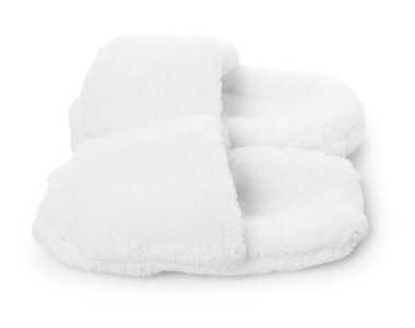 Pair of soft slippers isolated on white