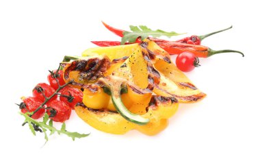 Farklı lezzetli ızgara sebzeler.