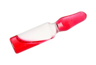 Beyaz üzerine sıvı yalıtılmış cam ampul