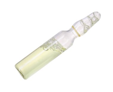 Beyaz üzerine sıvı yalıtılmış cam ampul