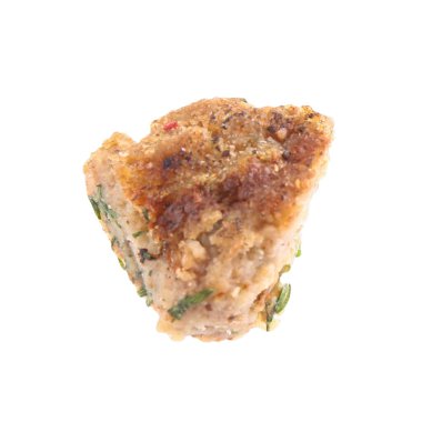 Lezzetli vejetaryen pirzolası beyaz üzerine izole edilmiş.