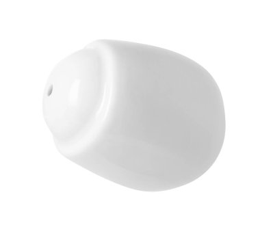 Beyaza izole edilmiş bir seramik baharat karıştırıcı.