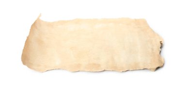 Beyaz üzerine izole edilmiş eski parşömen kağıtları