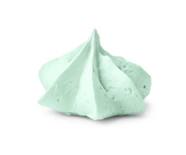 Beyazda izole edilmiş lezzetli bir kurabiye.