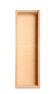 Beyaz şarap için ahşap hediye kutusu.