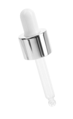 Bir pipette beyaz tentür izole edilmiş.