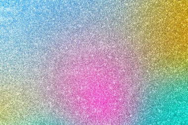 Parlak renkli ışıltılı parıltı, üst manzara. Parti davetiyeleri veya tatil kartları için arka plan