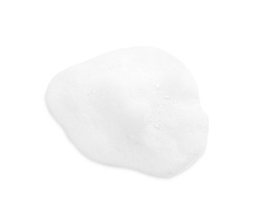 Köpüklü baloncuklar beyaz üzerine izole edilmiş.