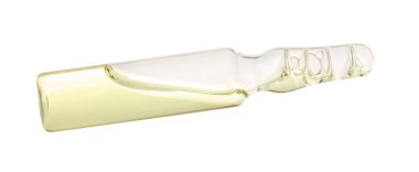 Beyaz üzerine sıvı yalıtılmış cam ampul