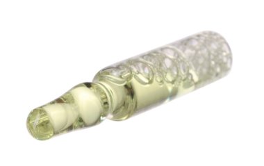 Beyaz üzerine sıvı yalıtılmış cam ampul