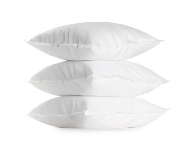 Yumuşak yastık yığını beyaza izole edilmiş