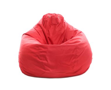 beyaz izole kırmızı fasulye çanta sandalye