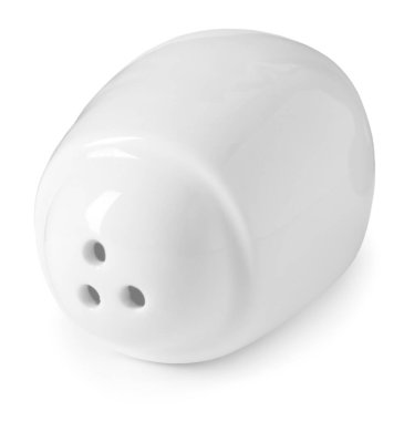 Beyaz üzerine izole edilmiş tuzluk ya da karabiber.