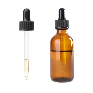 Boru ve şişe kozmetik ürünleri beyaz ve kolaj üzerine izole edilmiş.