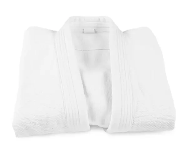 stock image Folded kimono isolated on white. Martial arts uniform