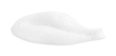 Beyaz arkaplanda kozmetik köpük örneği