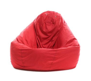 beyaz izole kırmızı fasulye çanta sandalye