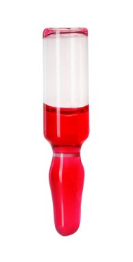 Beyaz üzerine sıvı yalıtılmış cam ampul