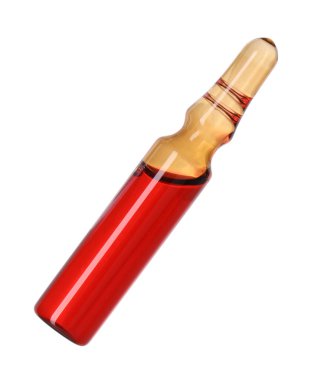 Beyaz üzerine sıvı yalıtılmış cam ampul