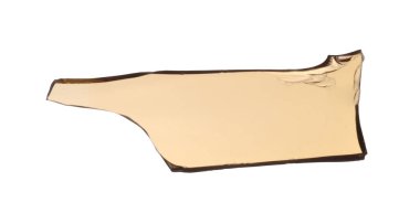 Kırık cam parçası beyaza izole edilmiş.