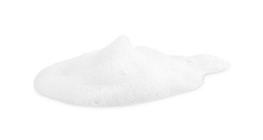 Beyaz arkaplanda kozmetik köpük örneği