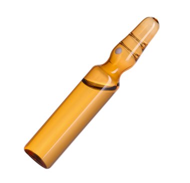 Beyaz üzerine sıvı yalıtılmış cam ampul