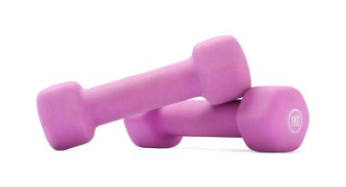 Violet dambılları beyaza izole edilmiş. Spor malzemeleri.