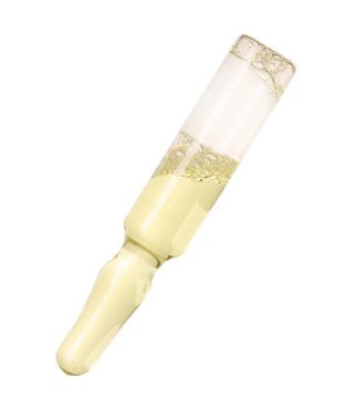 Beyaz üzerine sıvı yalıtılmış cam ampul