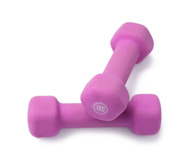 Violet dambılları beyaza izole edilmiş. Spor malzemeleri.