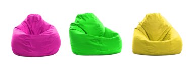 Farklı fasulye çuvalları beyaz, set