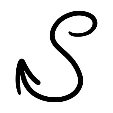 Beyaz üzerine izole edilmiş bir siyah ok