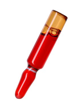 Beyaz üzerine sıvı yalıtılmış cam ampul