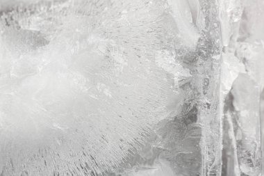 Arkaplan olarak kristal berrak buz, yakın görünüm