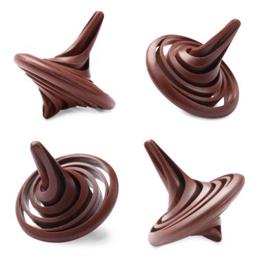 Kahverengi kaplama beyaz üzerine izole edilmiş, kolaj