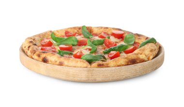 Lezzetli bir Margherita pizzası.