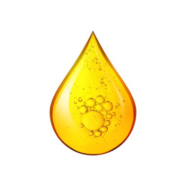 Beyaza izole edilmiş organik bal damlası