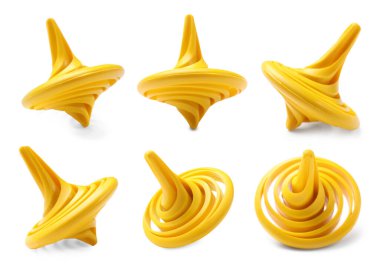 Sarı kaplama beyaz üzerine izole edilmiş, kolaj