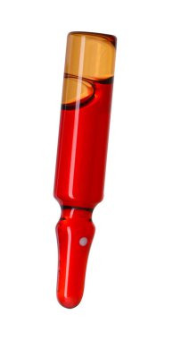 Beyaz üzerine sıvı yalıtılmış cam ampul